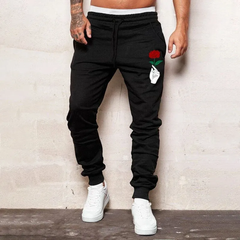 Clearance-Flowers Print Casual Sweatpants sold by Shopnova