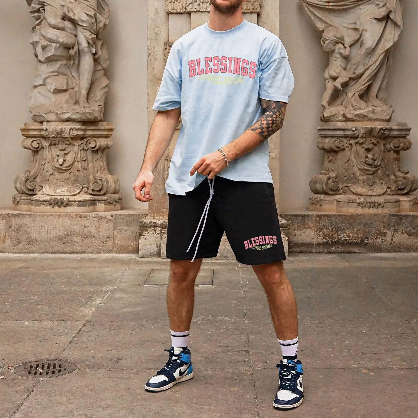 Blessings Men's Streetwear Casual Tracksuits sold by Shopnova