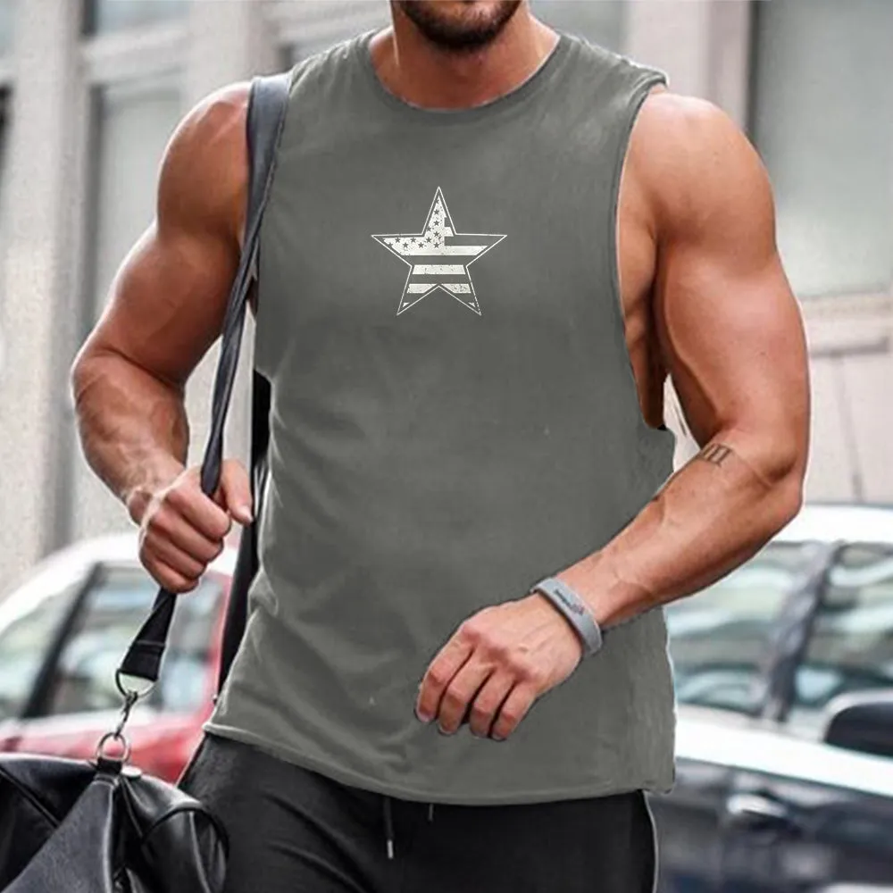 USA Flag Men's Fashion Tank Tops-B sold by Shopnova product image thumbnail 2