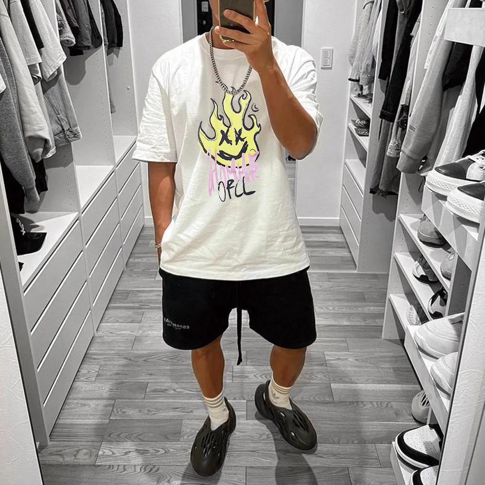 Graphic Print Loose Men's Short Sleeve T-Shirt sold by Shopnova product image thumbnail 2