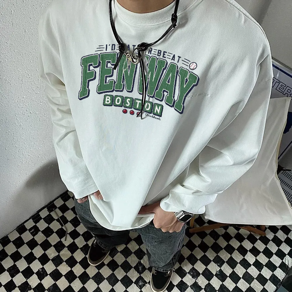 Fenway Boston Men's Loose Fit Long Sleeve T-Shirts-B sold by Shopnova product image thumbnail 2