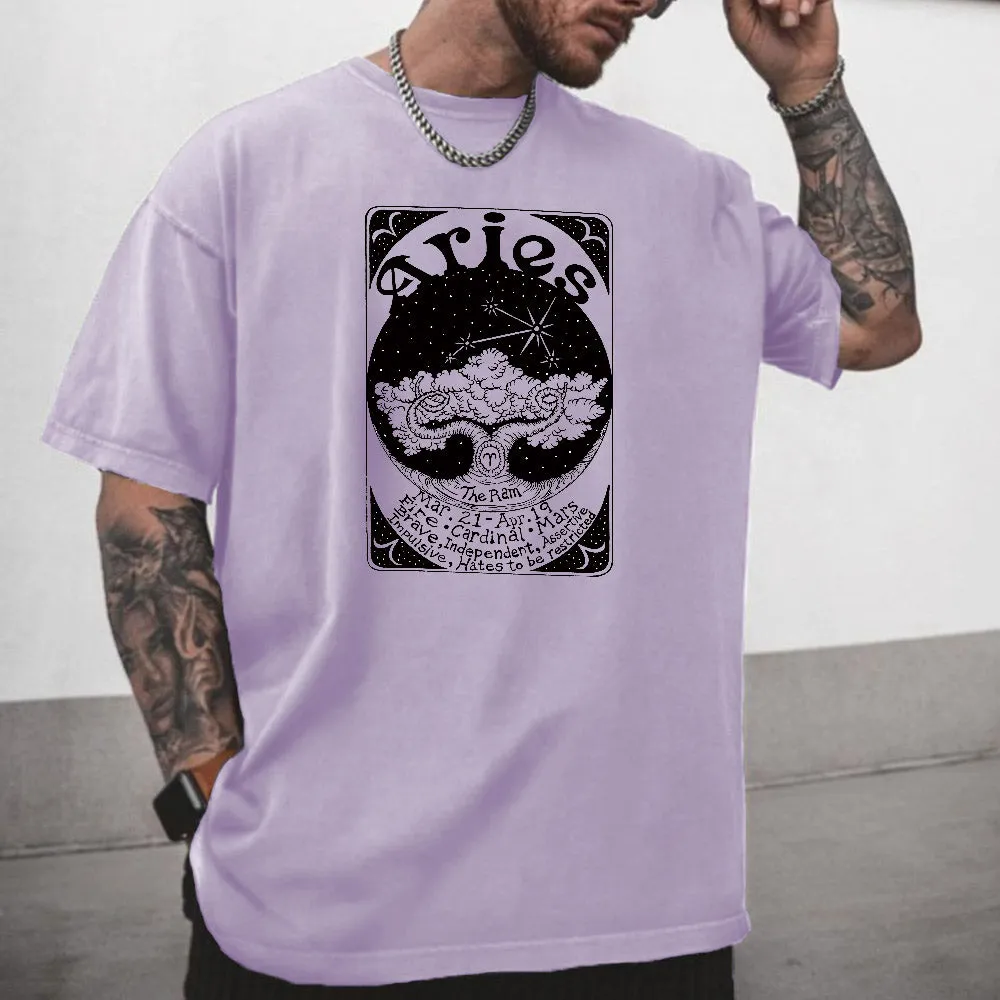 Aries Graphic Print Casual Men's T-Shirt sold by Shopnova product image thumbnail 2