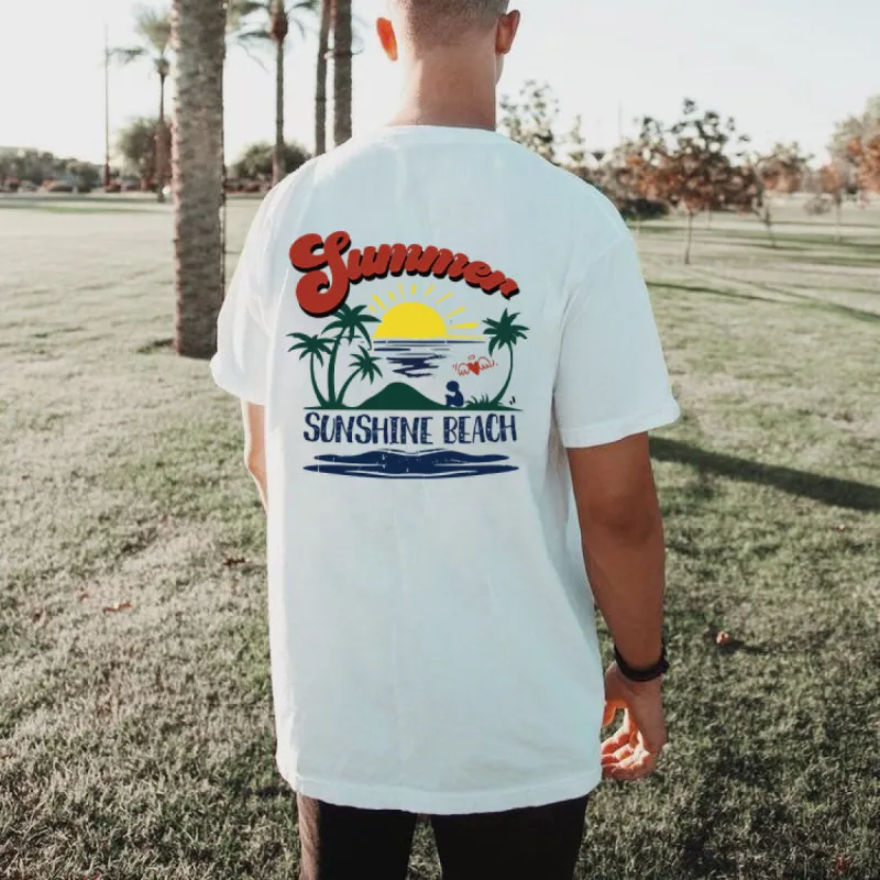 Sunshine Summer Vibes Beach Lovers Men's T-Shirt sold by Shopnova