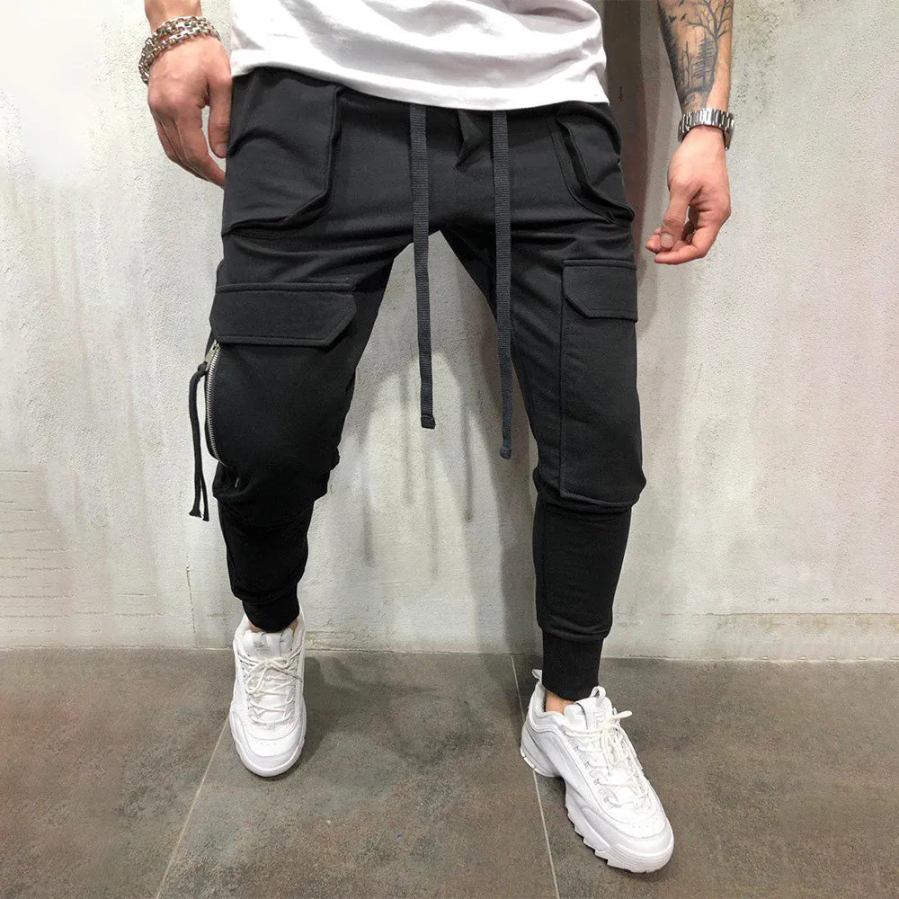 Pocket Gym Beam Patch Pocket Slim Fit Athleisure Pants sold by Shopnova product image thumbnail 4