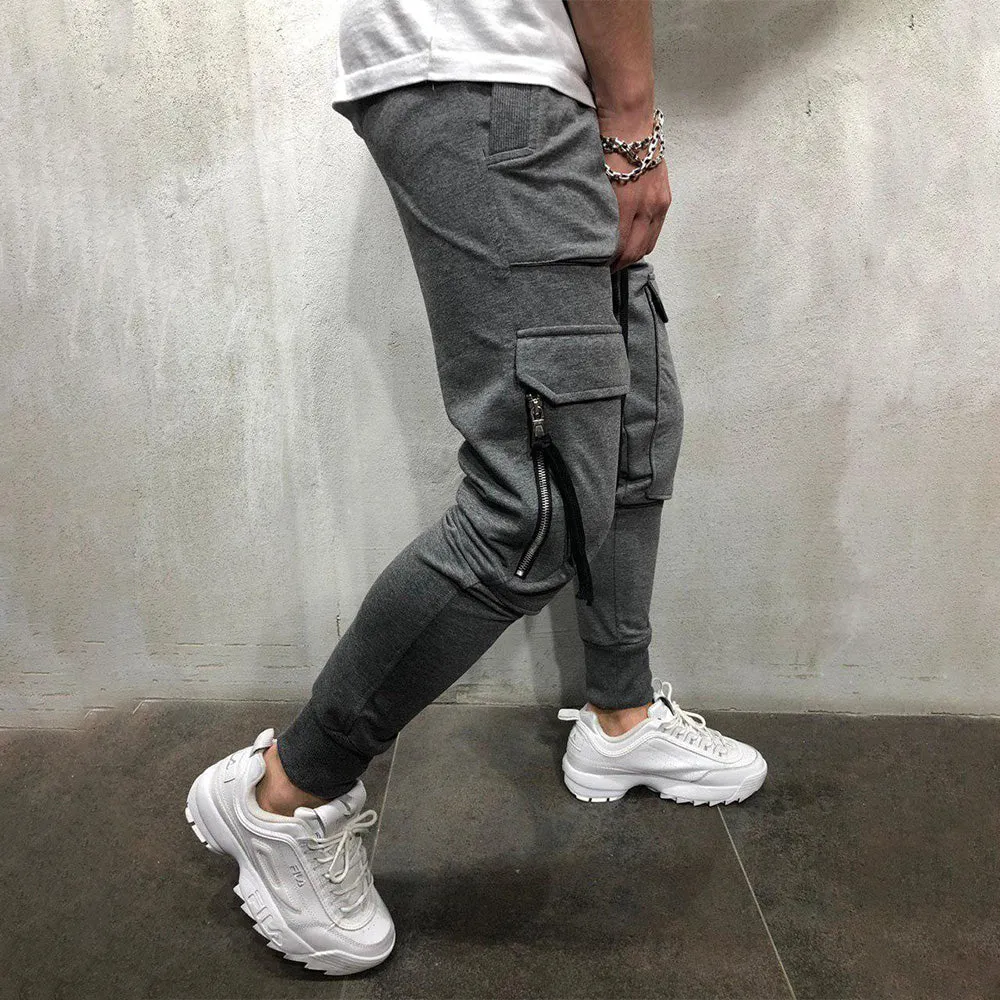 Pocket Gym Beam Patch Pocket Slim Fit Athleisure Pants sold by Shopnova product image thumbnail 3