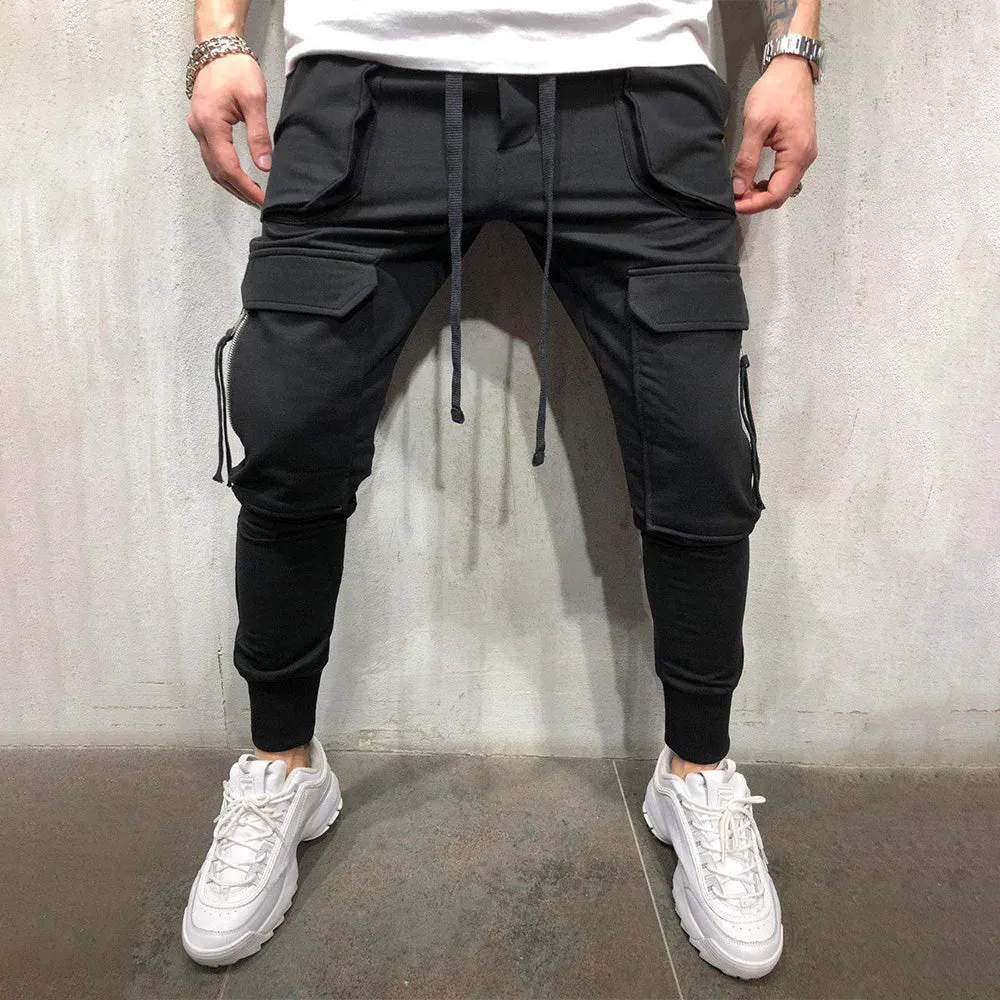 Pocket Gym Beam Patch Pocket Slim Fit Athleisure Pants sold by Shopnova product image thumbnail 5