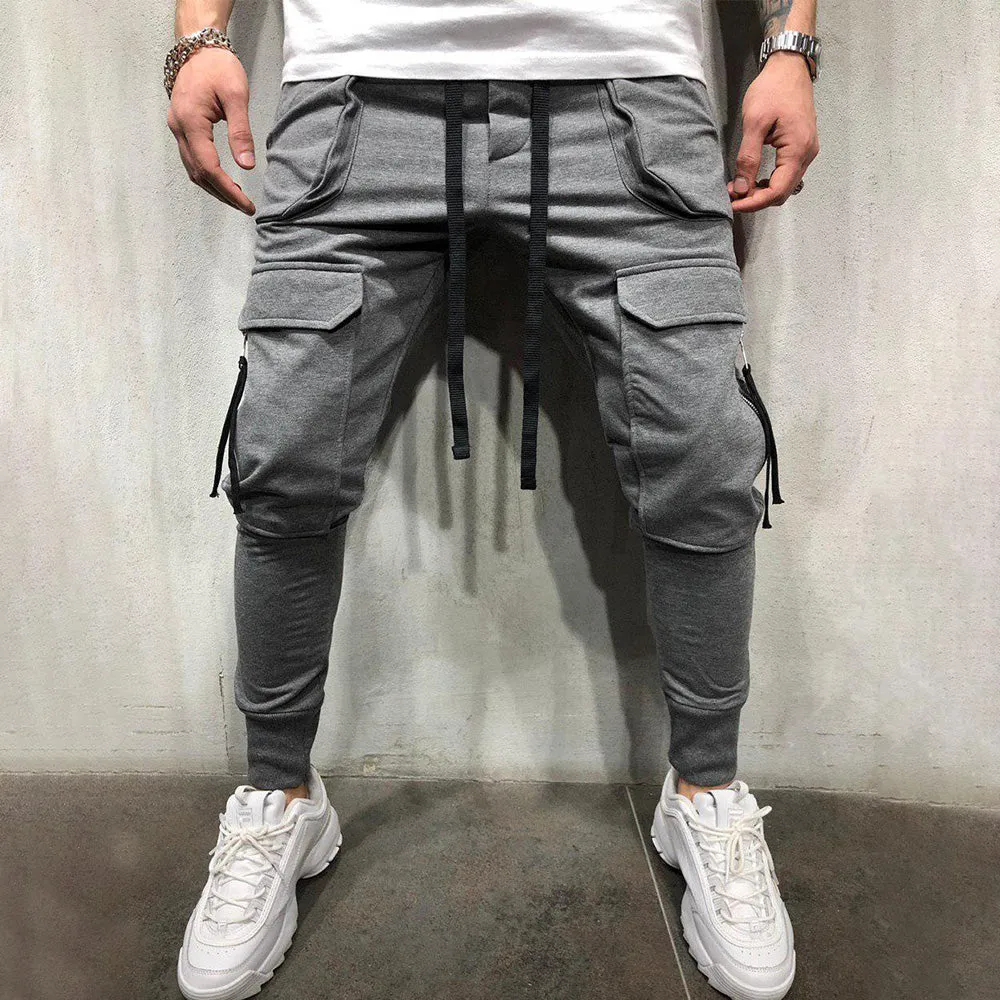 Pocket Gym Beam Patch Pocket Slim Fit Athleisure Pants sold by Shopnova product image thumbnail 2
