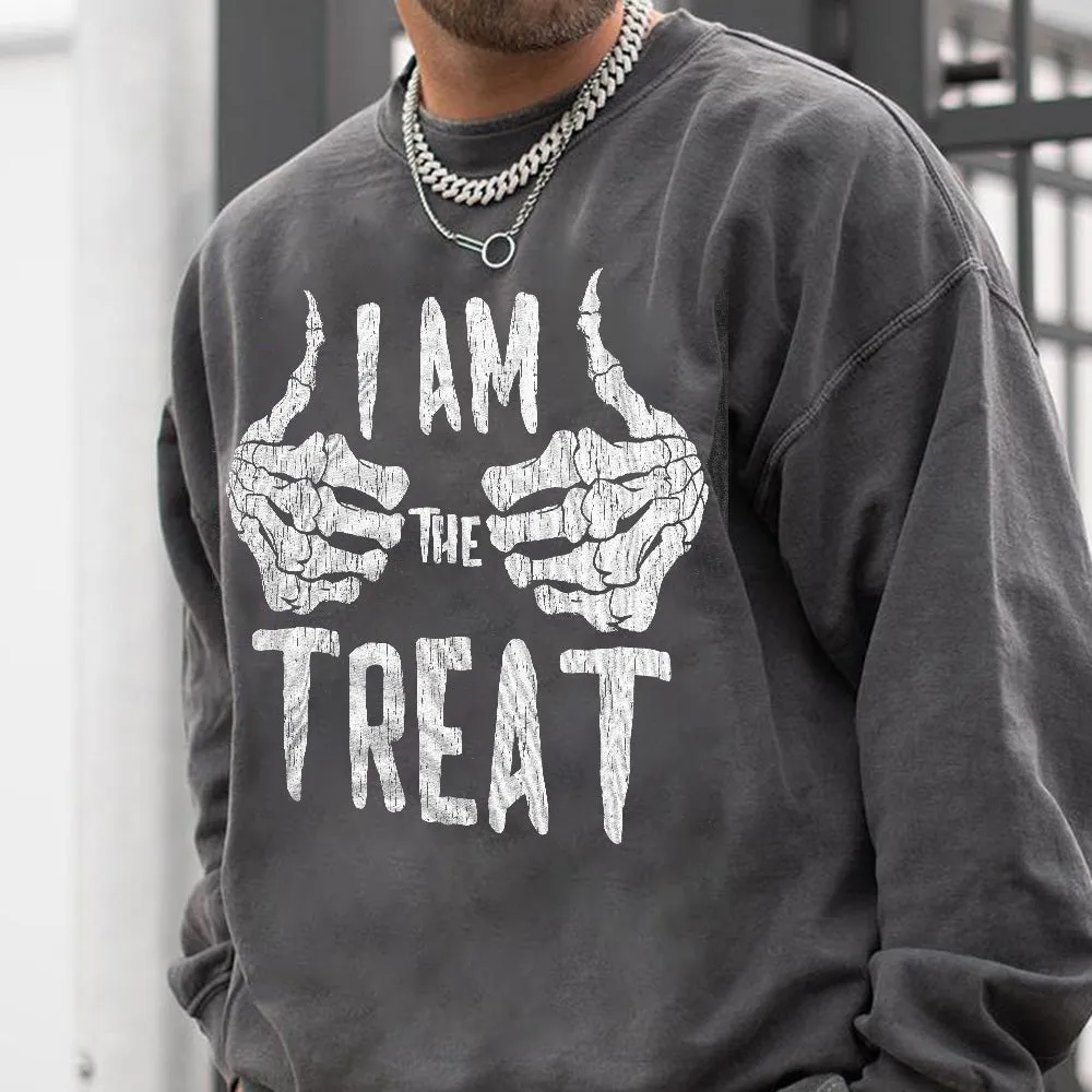 Halloween Graphics Casual Men's Crew Neck Sweatshirt sold by Shopnova product image thumbnail 2