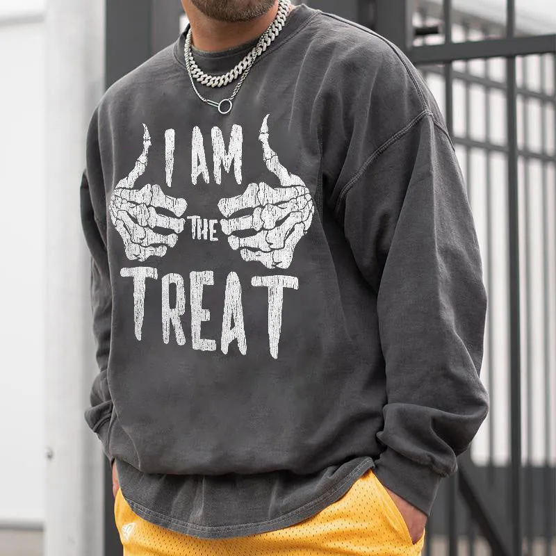 Halloween Graphics Casual Men's Crew Neck Sweatshirt sold by Shopnova