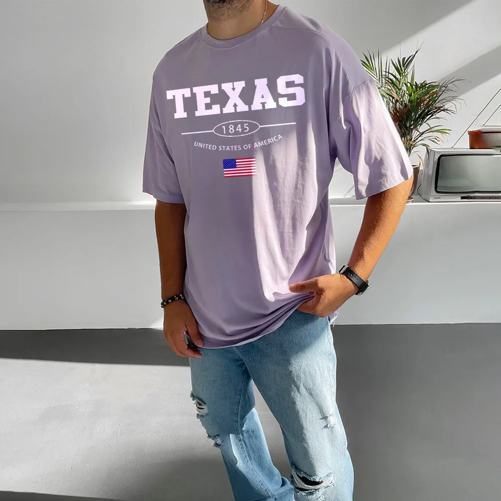 Texas Men's Stylish Oversized T-Shirts sold by Shopnova product image thumbnail 2