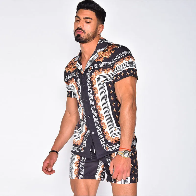 Men's Hawaiian Shirt & Shorts Set Two Pieces sold by Shopnova product image thumbnail 4