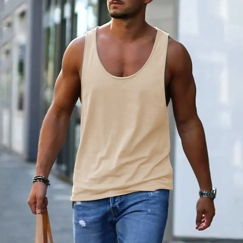 Men's Basic Casual Sleeveless Tank Top-A sold by Shopnova