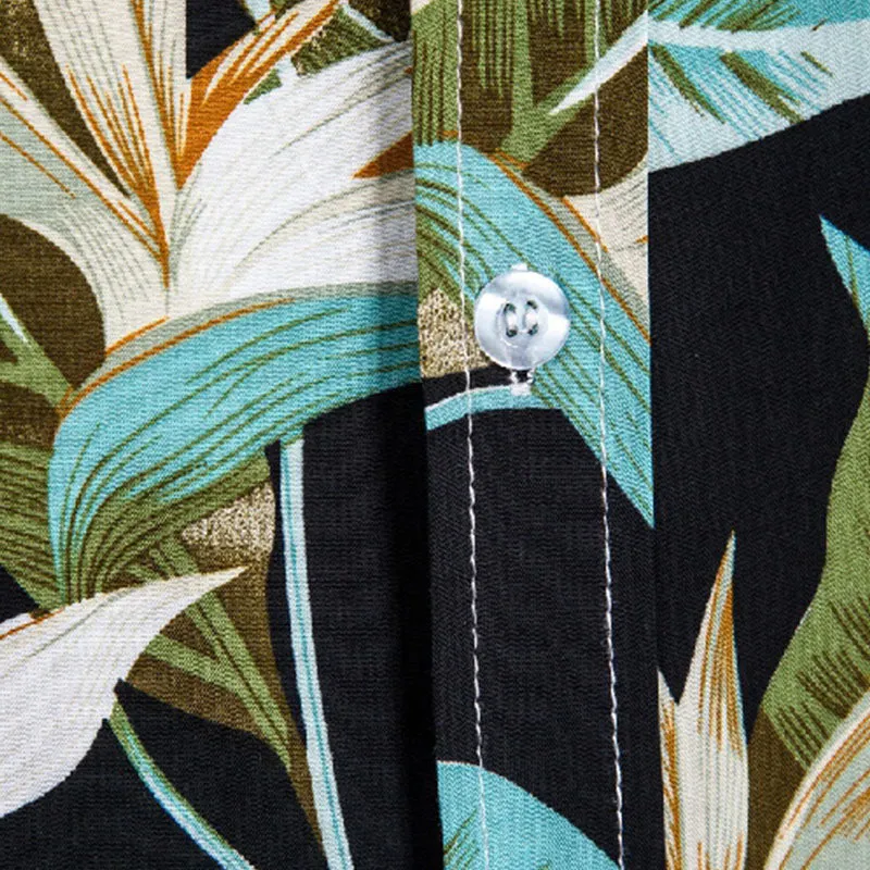 Cotton And Linen Printed Pocket Button-down Shirt sold by Shopnova product image thumbnail 3