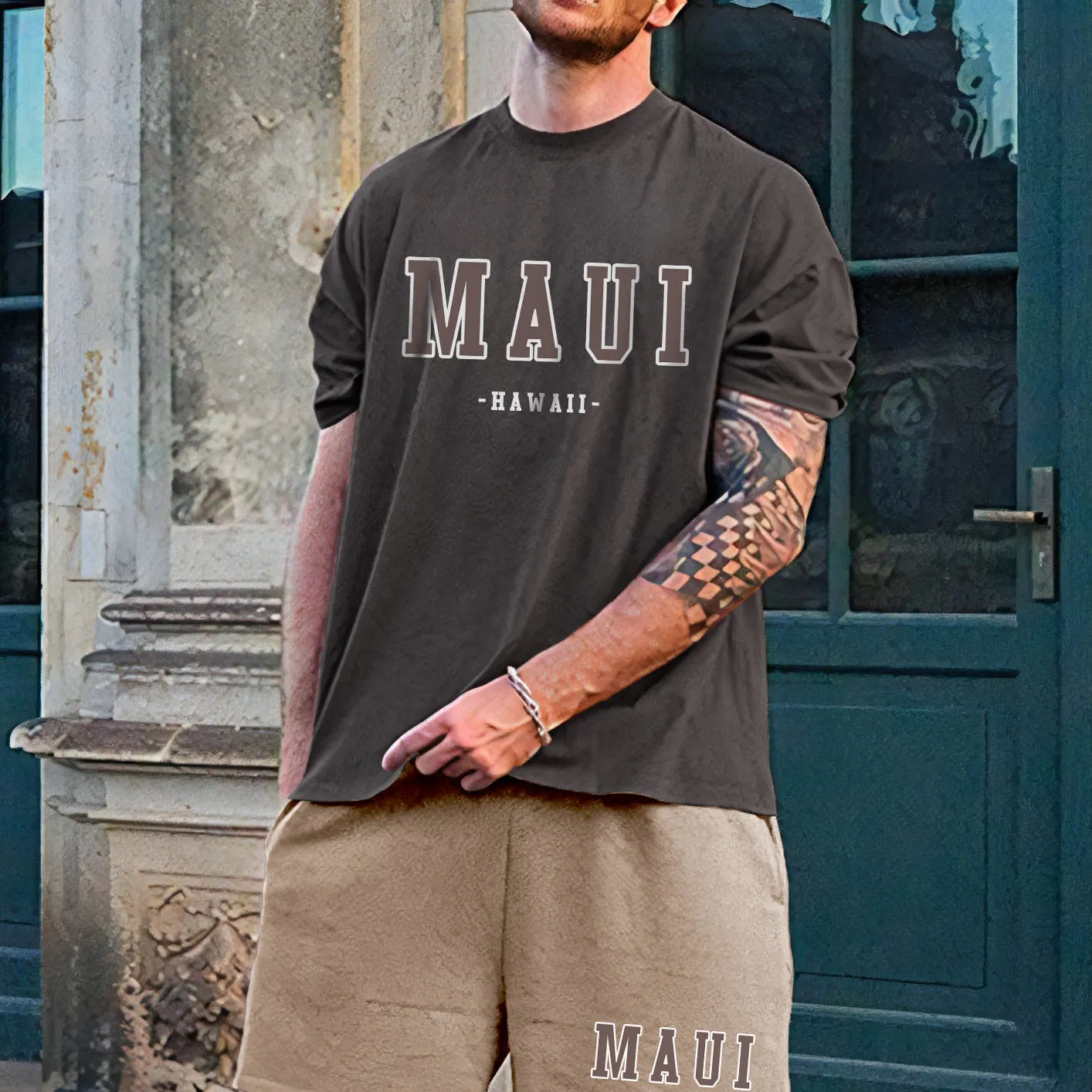 Maui Men's Streetwear Fashion Sport Tracksuits sold by Shopnova product image thumbnail 2