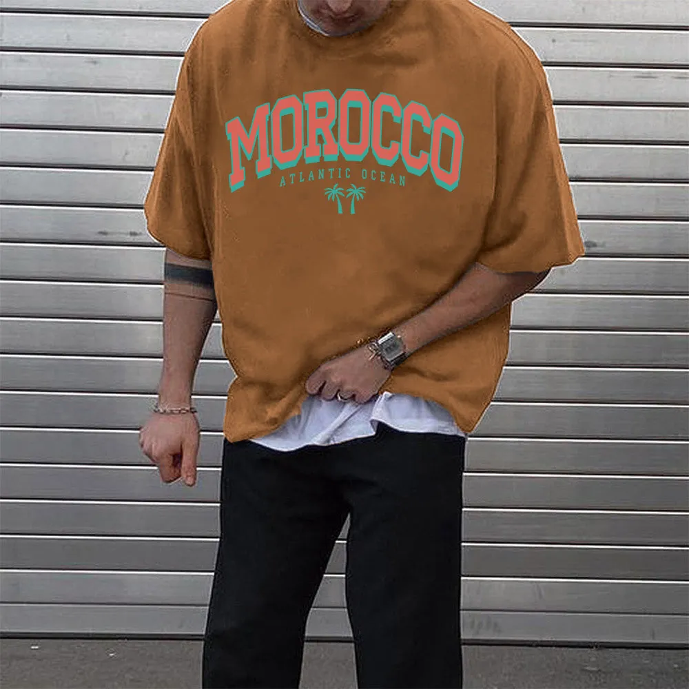 MOROCCO Graphic Print Loose Men's Short Sleeve T-Shirt sold by Shopnova product image thumbnail 2