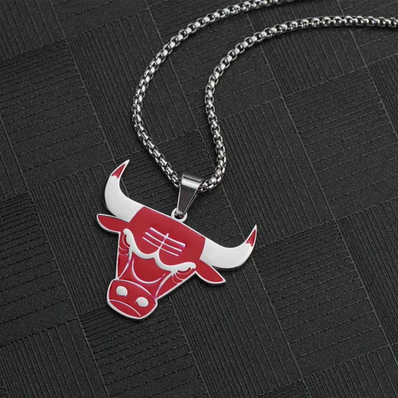 Chicago Bulls Titanium Steel Necklace made by Shopnova