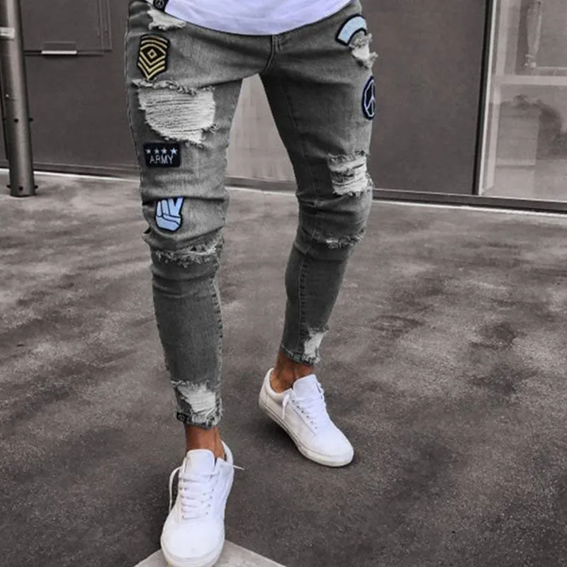 Wool Ripped Patch Denim Pants sold by Shopnova product image thumbnail 2