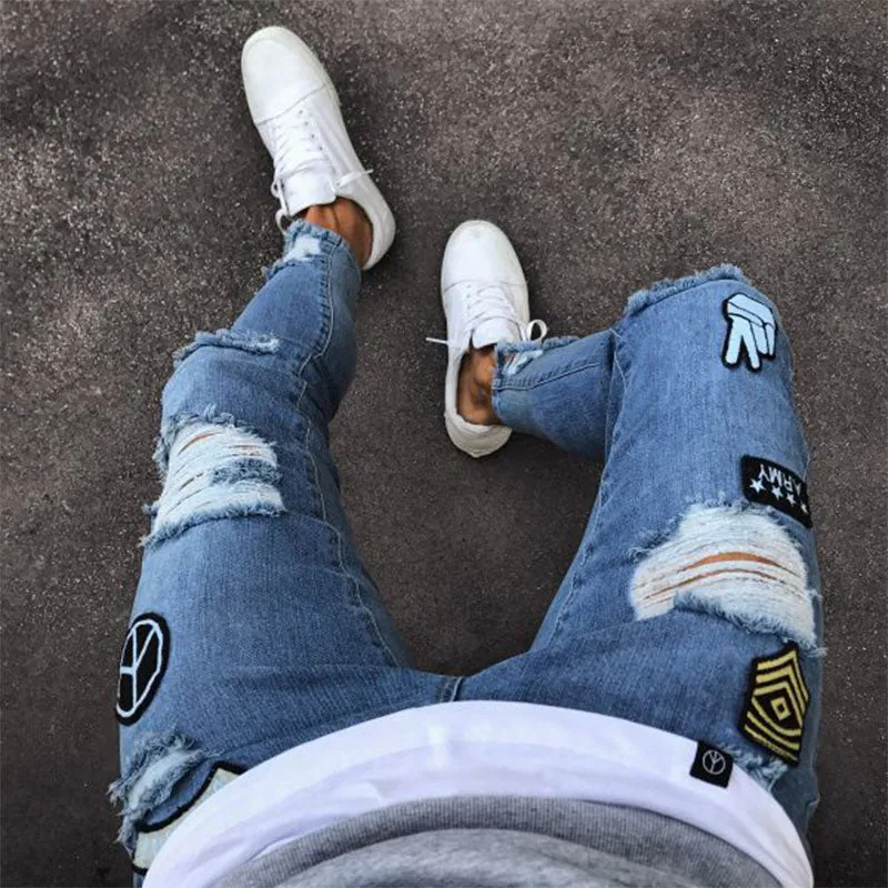 Wool Ripped Patch Denim Pants sold by Shopnova product image thumbnail 5