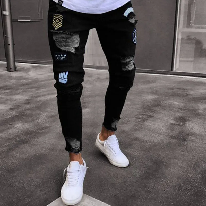 Wool Ripped Patch Denim Pants sold by Shopnova product image thumbnail 3