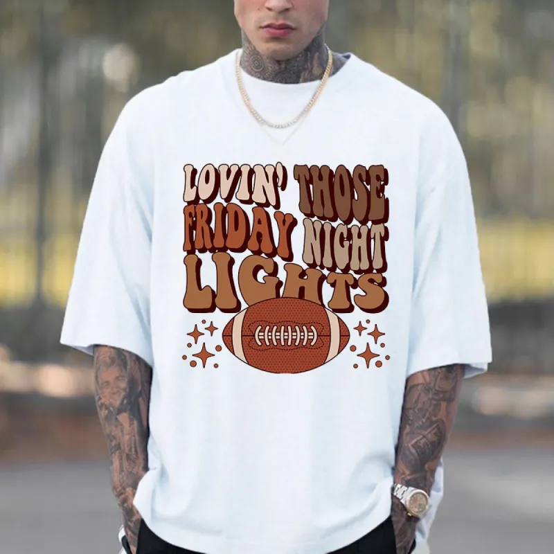 Football Friday Night Print Cotton T-shirt made by Shopnova