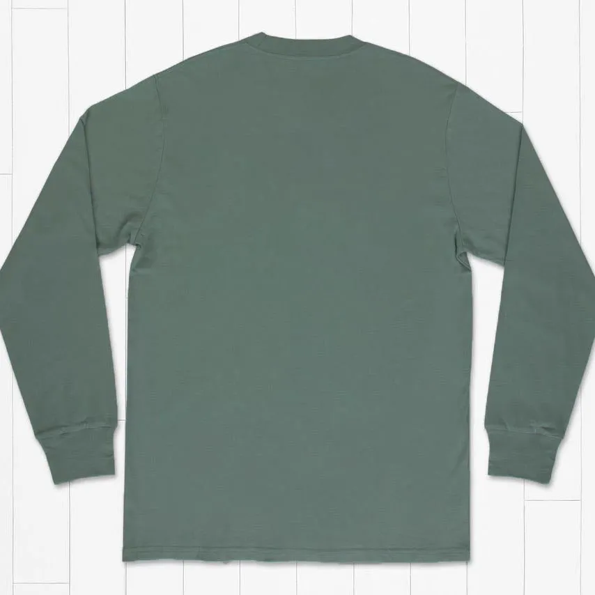 Men's Sage Green Color Long Sleeve T-shirt 230GSM-A sold by Shopnova product image thumbnail 4