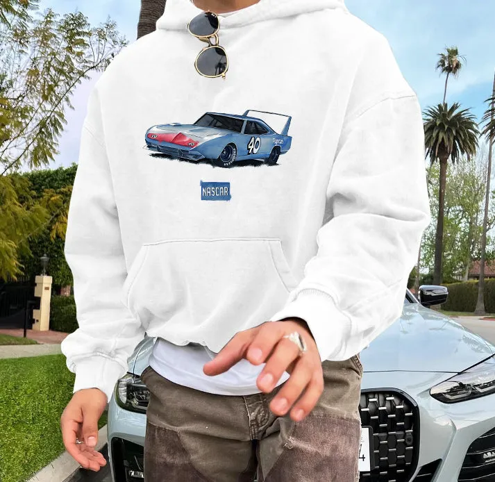 Racing Graphic Print Men's Fleeced Hoodie sold by Shopnova