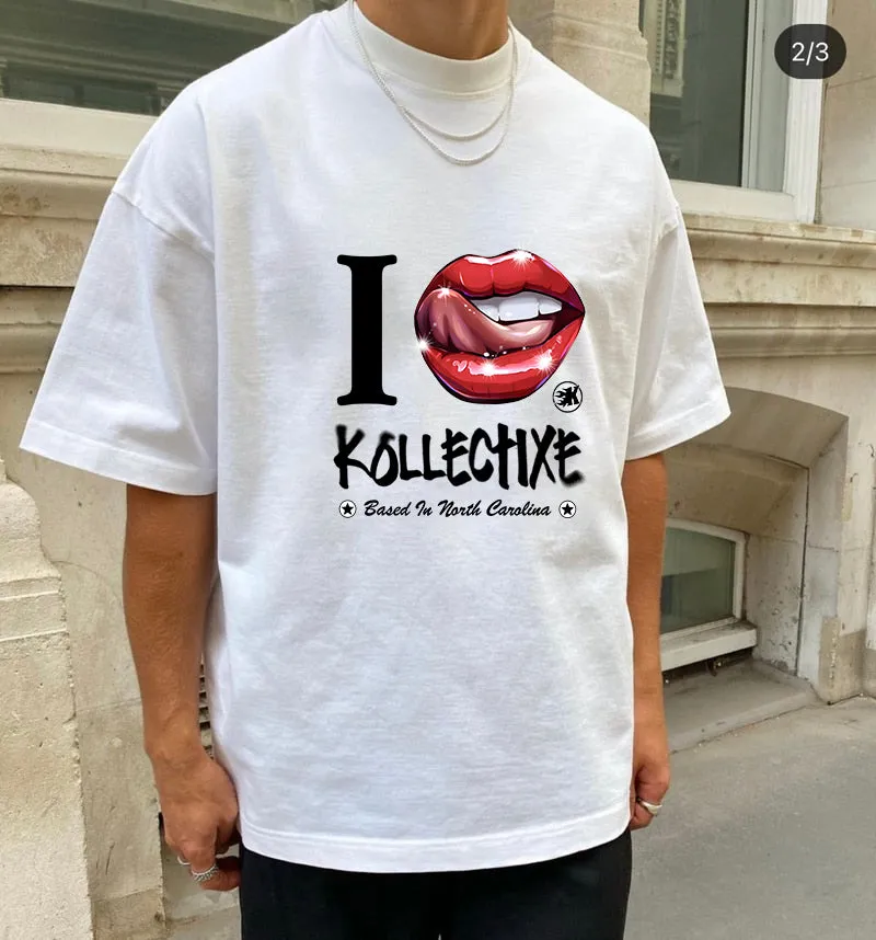 Lip Print Men's Cotton T-shirt sold by Shopnova