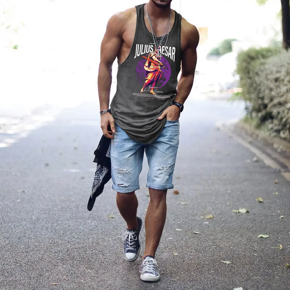 Letter Graphic Print Loose Men's Vest sold by Shopnova product image thumbnail 2