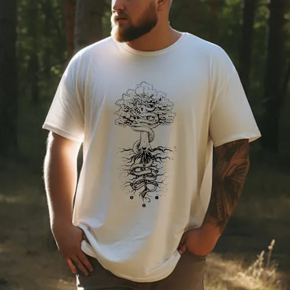 Norse Mythological Yggdrasil and the Midgard Serpent T-shirt sold by Shopnova product image thumbnail 3