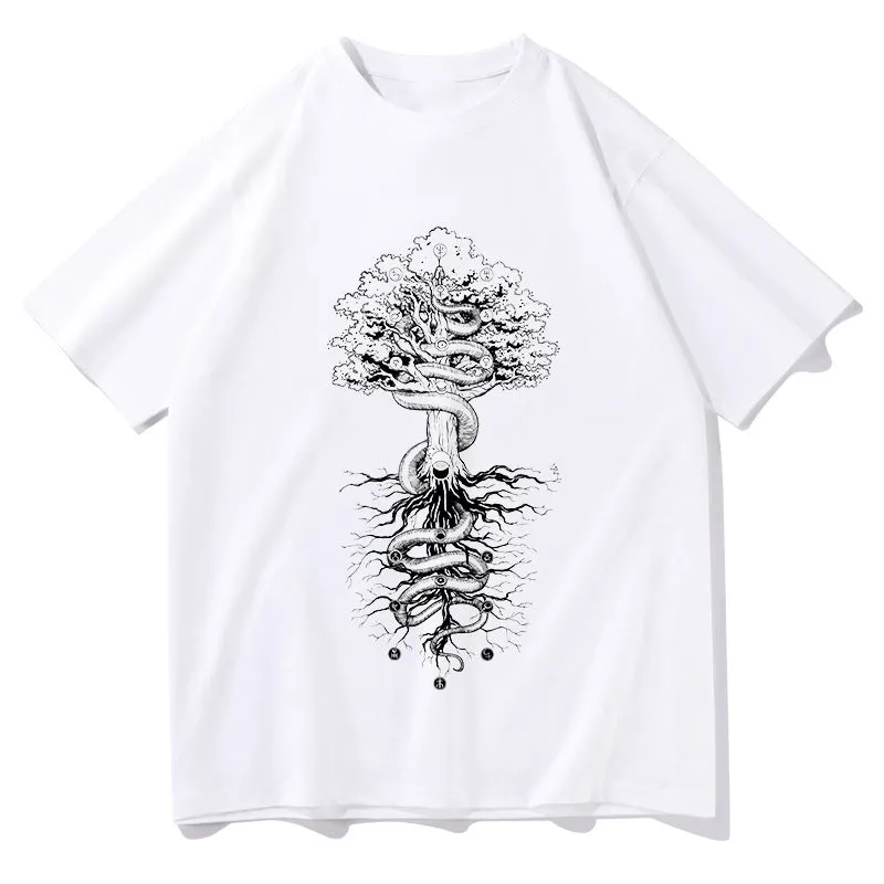 Norse Mythological Yggdrasil and the Midgard Serpent T-shirt sold by Shopnova product image thumbnail 5