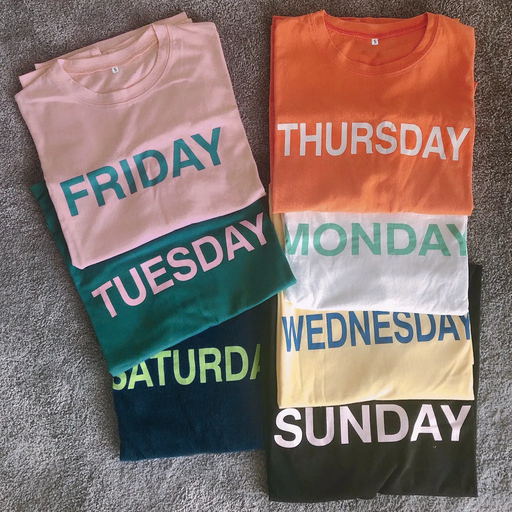 Monday to Sunday Casual T-Shirt 7 Pieces sold by Shopnova