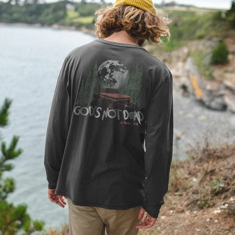 God is Not Dead Men's Casual Long Sleeve T-shirts-B sold by Shopnova