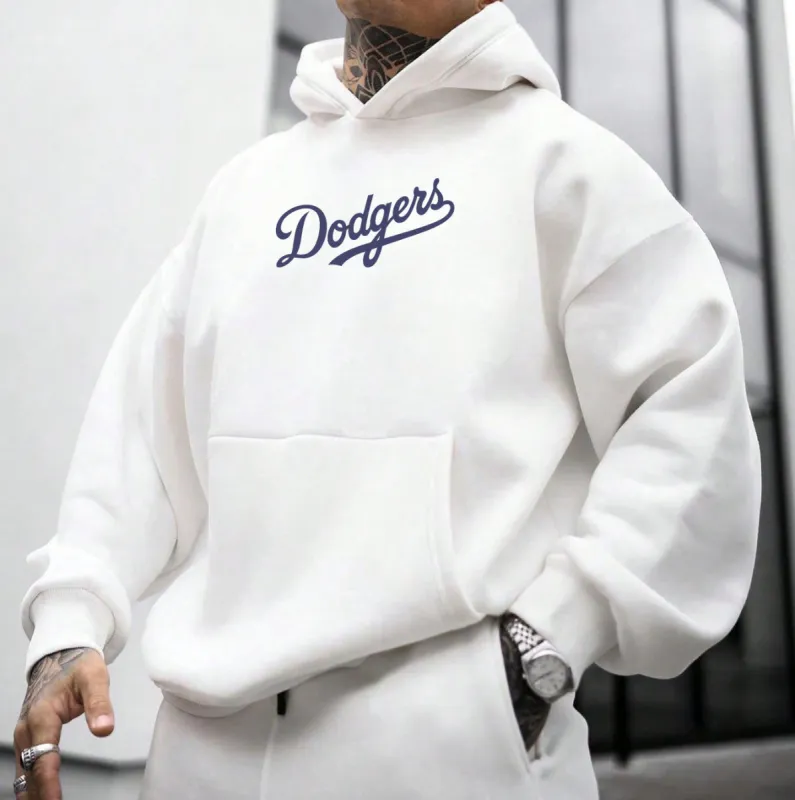Dodgers Baseball Men's Fleeced Hoodie sold by Shopnova