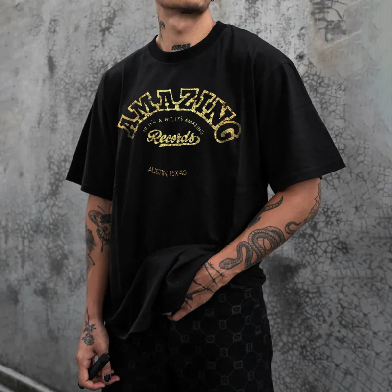 Casual Alphabet Graphic Print Men's T-Shirt sold by Shopnova