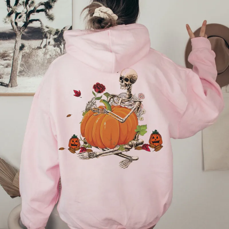 Halloween Skull Graphic Women's Hoodie Sweatshirt sold by Shopnova