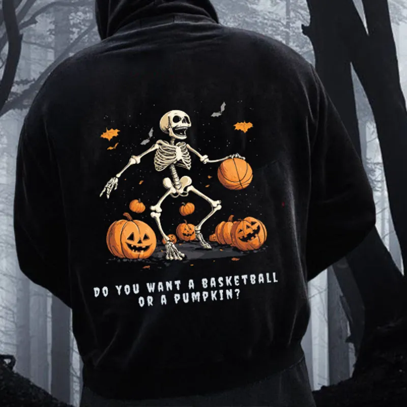 Spooky Vibes Basketball Fans Men's Fleeced Hoodie sold by Shopnova