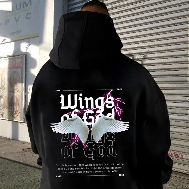 God's Initiating Love Protective Wings Fleeced Hoodie sold by Shopnova