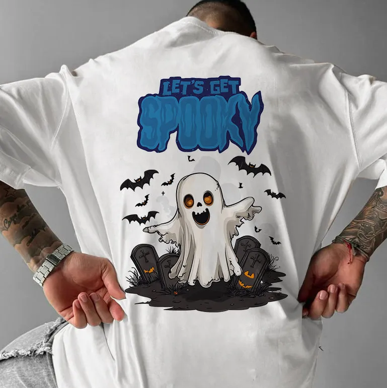 Men's Spooky Ghost and Tombs Short Sleeve T-shirt sold by Shopnova