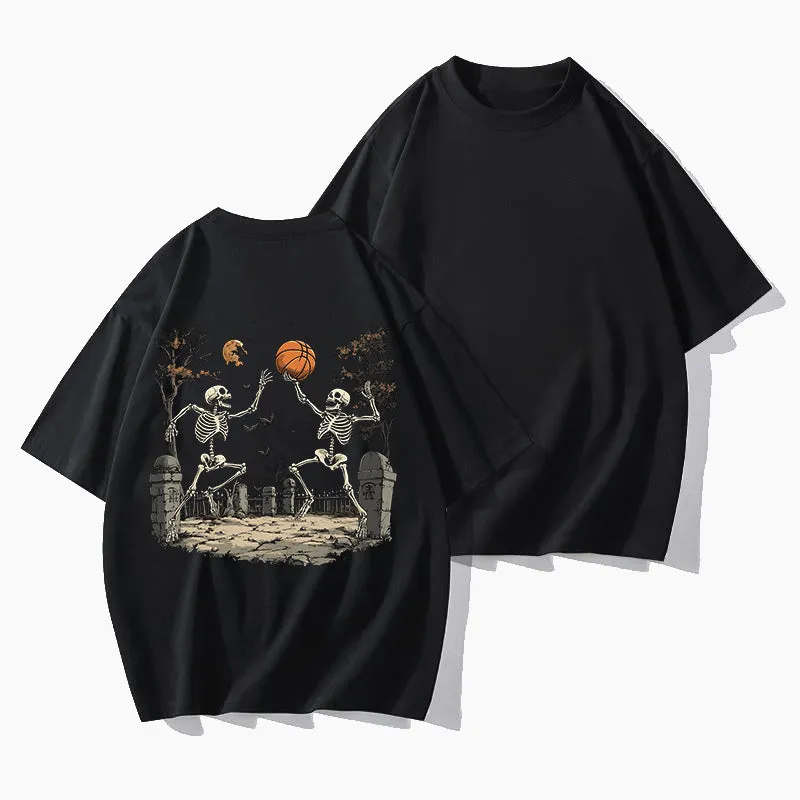 Spooky Season Basketball Lovers Men's Cotton Tee sold by Shopnova product image thumbnail 2