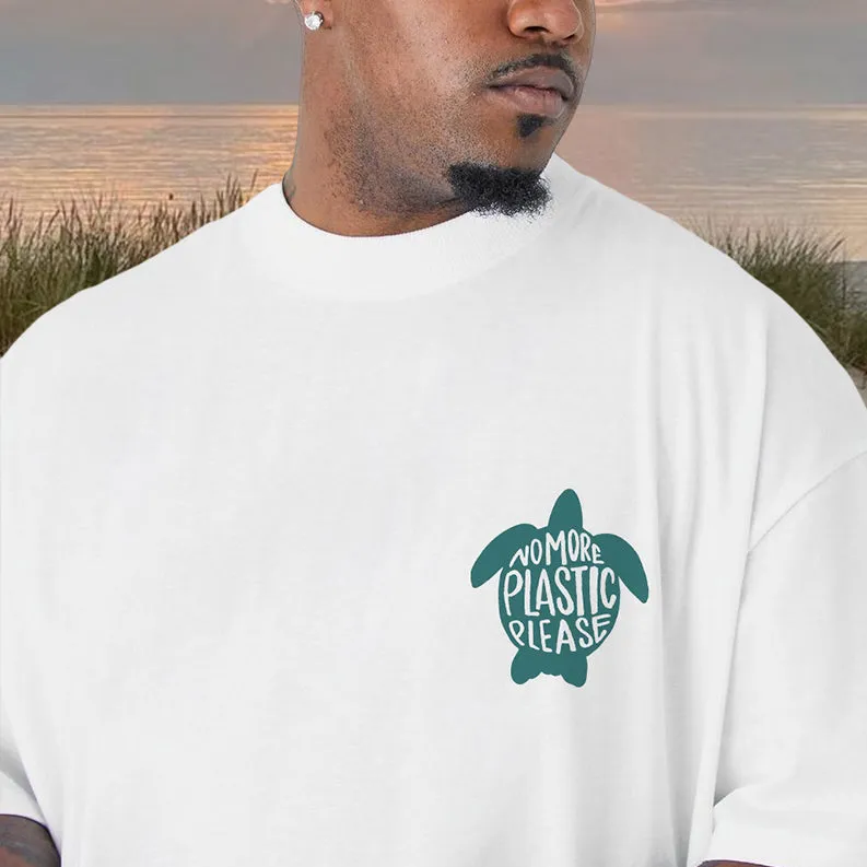 No More Plastic Men's Ocean Defender T-shirt sold by Shopnova product image thumbnail 3