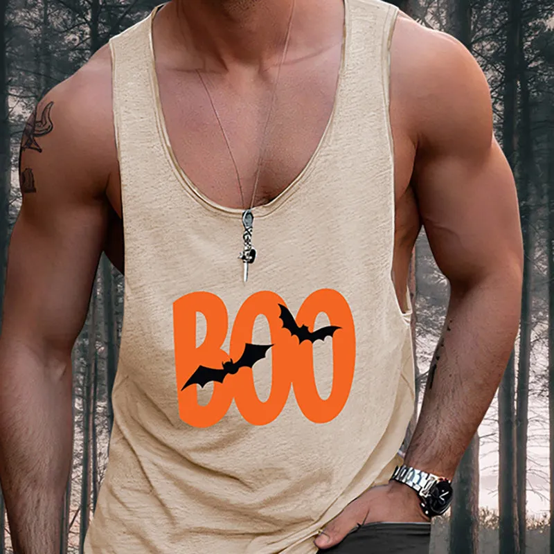Halloween Spirit BOO & Bat Men's Vest sold by Shopnova product image thumbnail 2