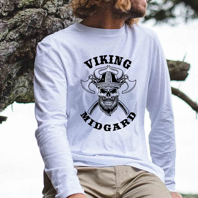 Viking Midgard Norse Mythology Men's Long Sleeve T-shirt sold by Shopnova