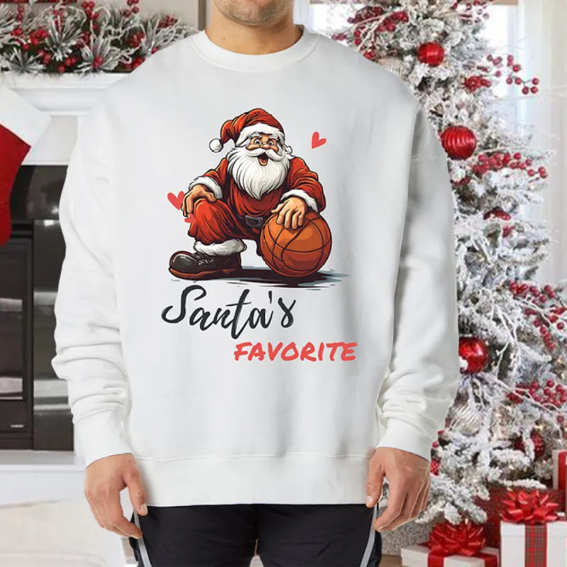 Xams Santa's Favorite Men's Crew Neck Sweatshirt sold by Shopnova