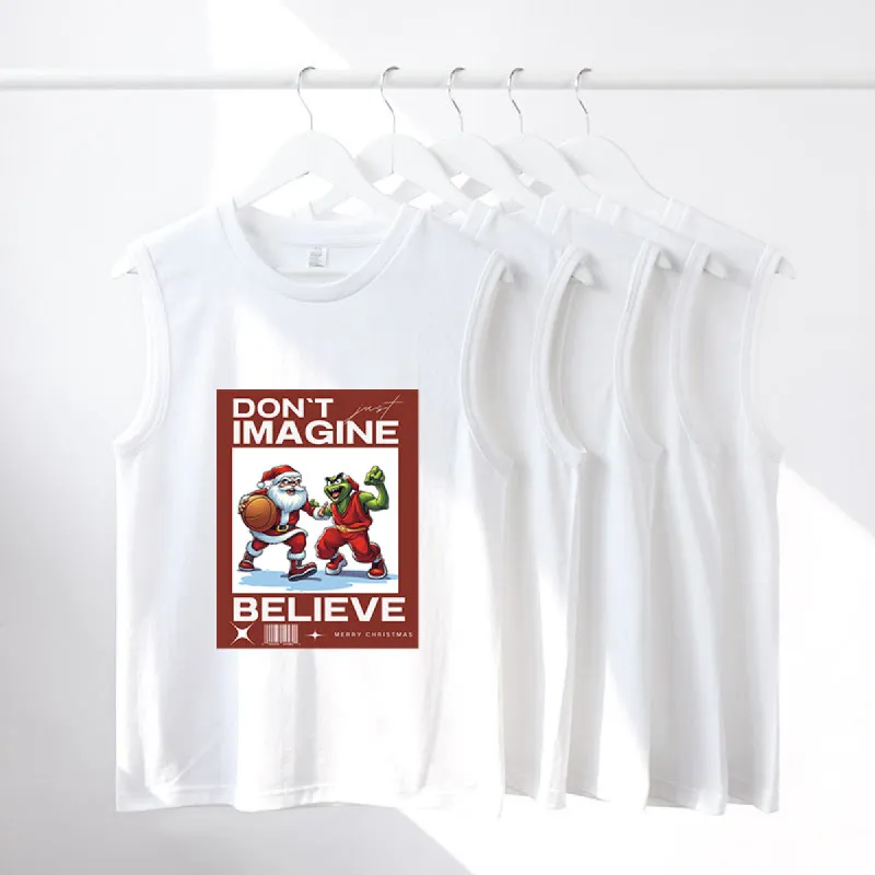 Santa vs Grinch Basketball Game Men's Christmas Tank Top sold by Shopnova