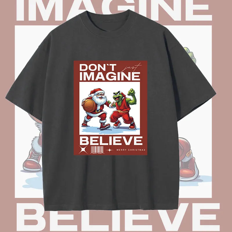 Santa vs Grinch Basketball Game Christmas T-Shirt sold by Shopnova product image thumbnail 3