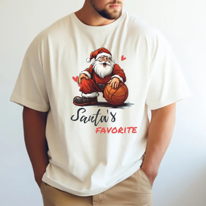Santa Claus Basketball Lover Men's Short Sleeve T-shirt made by Shopnova