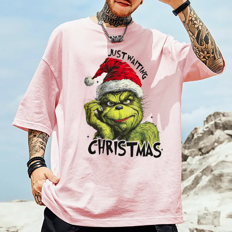 Men's Grinchmas Print Short Sleeve T-shirt sold by Shopnova product image thumbnail 3