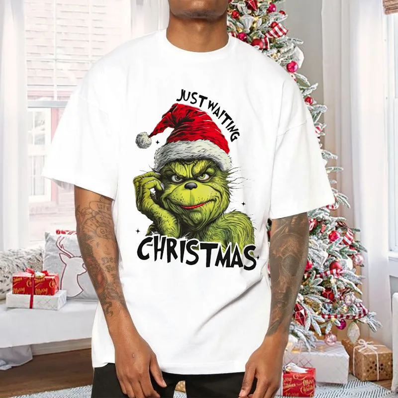 Men's Grinchmas Print Short Sleeve T-shirt sold by Shopnova product image thumbnail 2