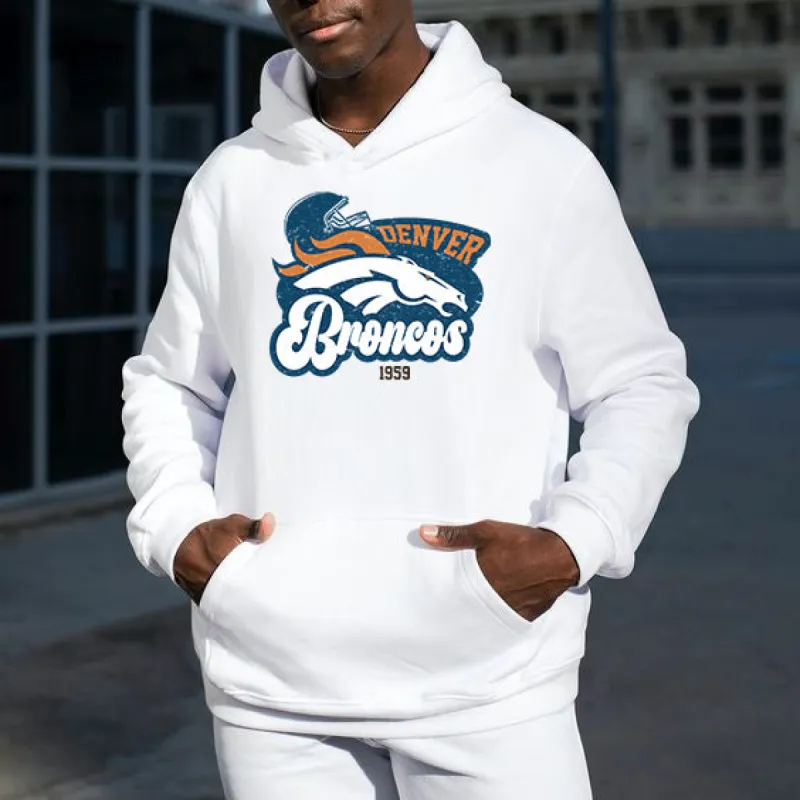 NOVAROPA™ Denver Broncos Football Men's Hoodie sold by Shopnova