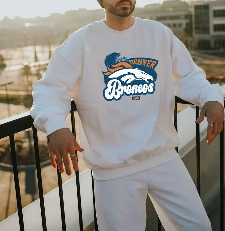 NOVAROPA™ Denver Broncos Graphics Casual Men's Sweatshirt sold by Shopnova